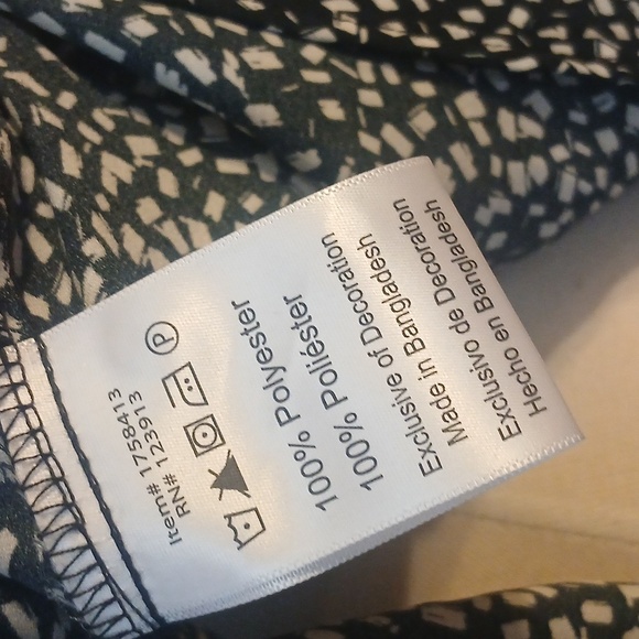 Nwt Jachs Girlfriend Women's Black and White Pleated Back Top Sz Med - Picture 11 of 12